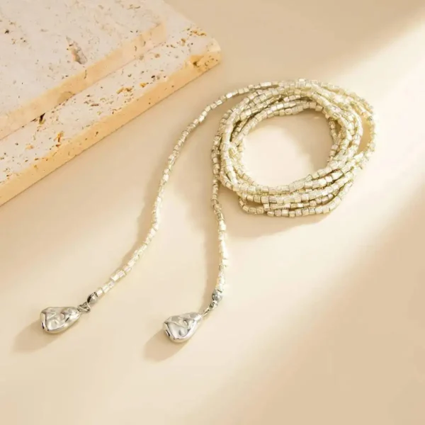 Sd97e2ce7621842f194371883efaa8d27G.webp Ethereal Echoes Layered Beaded Necklace with Adjustable Length