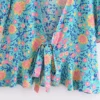Sda058a7cc8ff48eaa7c5b4fe5a1f11ffU.webp Wildflower Breeze Boho Tie Front Blouse