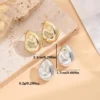 Sddc436cea3df4e4a9d8de983f0486bf2V.webp Irregular Crinkle Studs - Hammered Silver and Gold Earrings