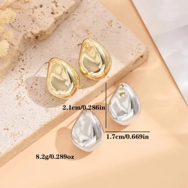 Sddc436cea3df4e4a9d8de983f0486bf2V.webp Irregular Crinkle Studs - Hammered Silver and Gold Earrings