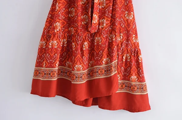 Summertime Flirt Floral Wrap Dress with Tie Waist