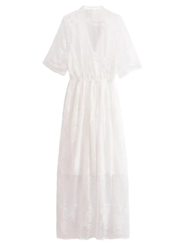 Se15d4c0387ad470db26e12472ab692b8w.webp Dreamweaver White Bohemian Lace Maxi Dress with Sheer Overlay