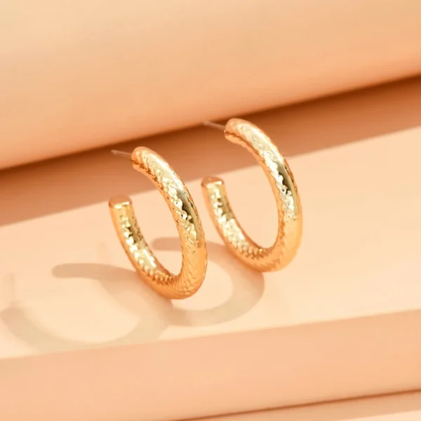 Se2a641021afb4823aeb6131cef7fee69K.webp Irregular Crinkle Studs - Hammered Silver and Gold Earrings
