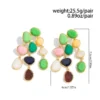 Se3b2e8b2a8784bd784ac05d2943cd7218.webp Colorful Statement Earrings with Cascading Gemstone Detail