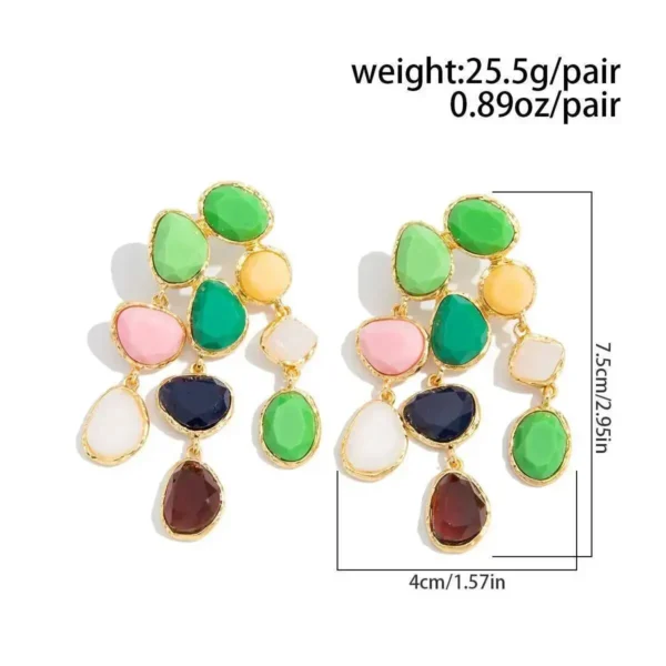 Se3b2e8b2a8784bd784ac05d2943cd7218.webp Colorful Statement Earrings with Cascading Gemstone Detail