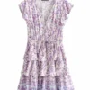 Se55f9deb6bcc48fda7e3cad8978f17a0X.webp Floral Ruffle Mini Dress with Relaxed Fit and Button Detail