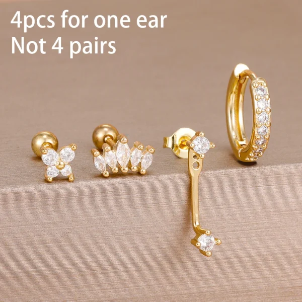 Se6a7cdaa9e6e4155a8a2e6d9b57d9b16Z.webp Festive Glint Earring Set 4pcs with Crystal Accents – Spirit & Rebel