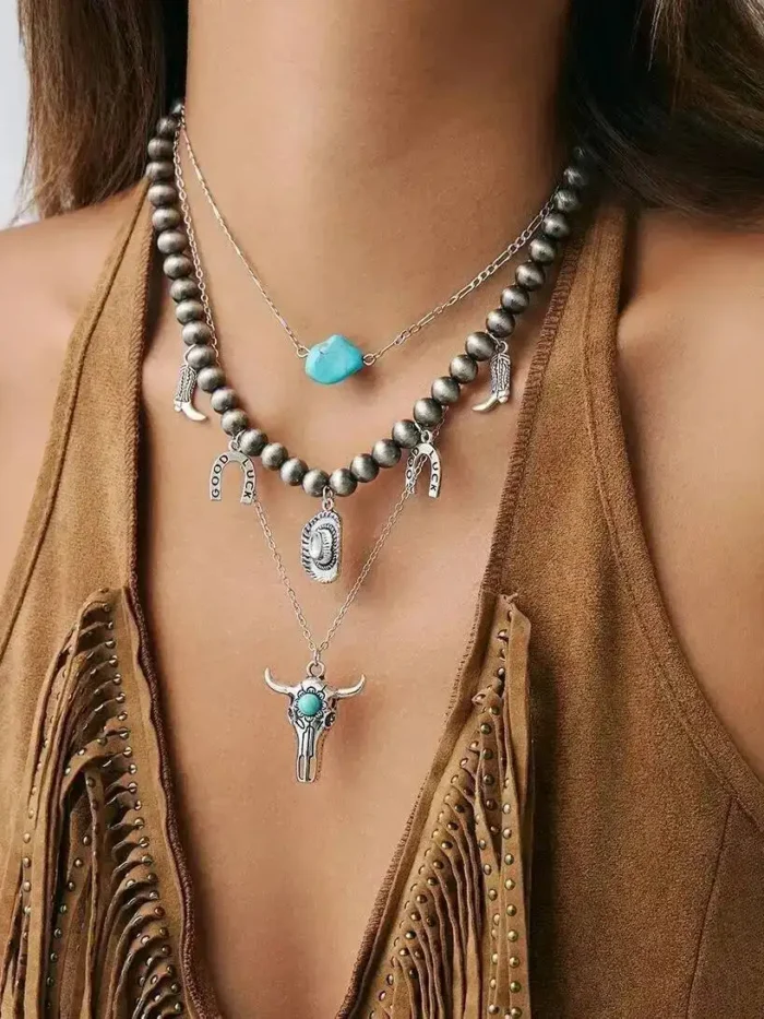 Se6aedf173c194ac7aebc67f566f93650F.webp Santa Fe Layers Boho Layered Necklace with Charms