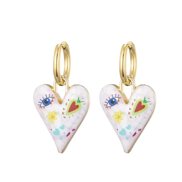 Se7b252f998514280b8a6c2a699765006L.webp Beautiful Heart Evil Eye Charm Earrings
