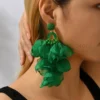 Se9739815176f4f139d478fec9f722f2bl.webp Radiant Blooms Floral Statement Earrings with Layered Petals