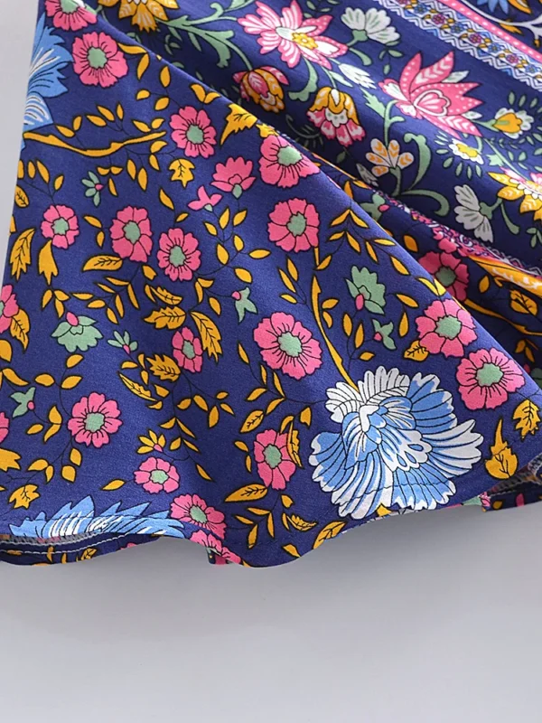 Summertime Flirt Floral Wrap Dress with Tie Waist