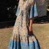 Seda884f06c69464dbe9bf02e4469c325q.webp Free Spirit Bohemian Dress with Flowing Sleeves and Floral Detail