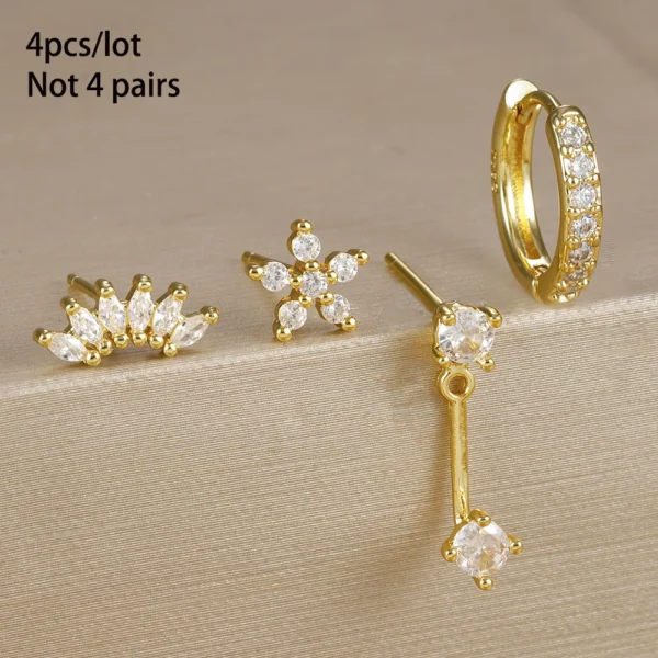 Sedefe76f704e4eb1817244e92f3a19e9v.webp Festive Glint Earring Set 4pcs with Crystal Accents – Spirit & Rebel