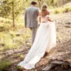 Thistle Grove — Draped Neckline Boho Wedding Dress in Crochet Lace – Spirit & Rebel