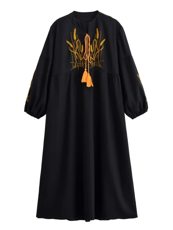 Sf1b7dc5d49eb4a959b5b869bd70e2fd3P.webp Wheat Stalk Boho Embroidered Maxi Dress