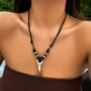 Sf23a874656e146c6b908e92e1ddf0e1cy.webp Tribal Dream Bohemian Beaded Necklace with Pendant