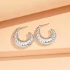 Sf45b7c9413da4d8e90f933ac9fb9632d9.webp Irregular Crinkle Studs - Hammered Silver and Gold Earrings