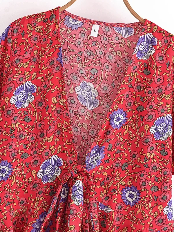 Sf7a31f1f610d4d0b8efd92a39208315fI.webp Wildflower Breeze Boho Tie Front Blouse