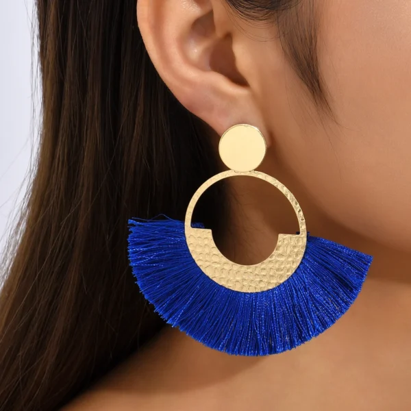 Sf8daf3a53c47480cad3165d898d15356K.webp Festival Spirit Fringe Hoop Earrings with Gold Accents