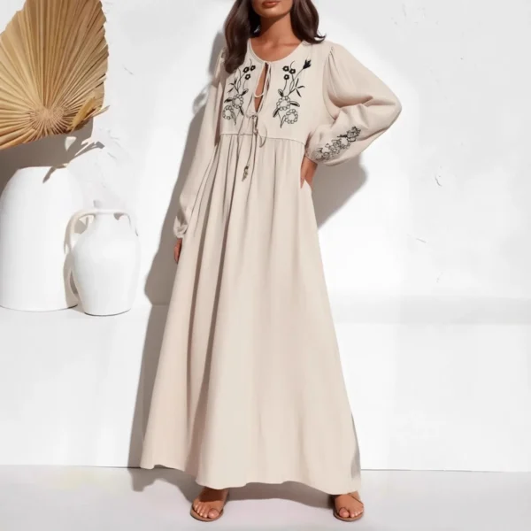 Willow Embroidered Boho Maxi Dress