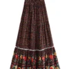 Sfa722182d655439bb8e63dd4fa308b84C.webp Harmony Flows Bohemian Floral Maxi Skirt with Tiered Design