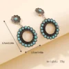 Sfb41e9d359d14e538b5327675627dc4aU.webp Intricate Silver Boho Earrings with Turquoise Accents