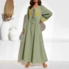 Butterfly Embroidered Boho Maxi Dress