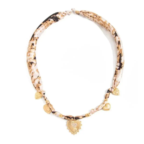 Sfd5cc6fa971a4c7c903acc5907038023J.webp Romantic Serenade Necklace Gold Heart Charm with Animal Print Ribbon