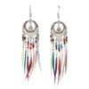 Sfd61a4278d4049ce826774a09242bb3eZ.webp Dreamcatcher-Inspired Boho Earrings with Colorful Bead Accents