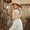 The Canyon Gown — Rustic Lace Wedding Dress with Open Back 1 The Canyon Gown — Rustic Lace Wedding Dress with Open Back