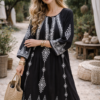 The Midnight Solstice Embroidered Dress2 The Midnight Solstice Embroidered Dress