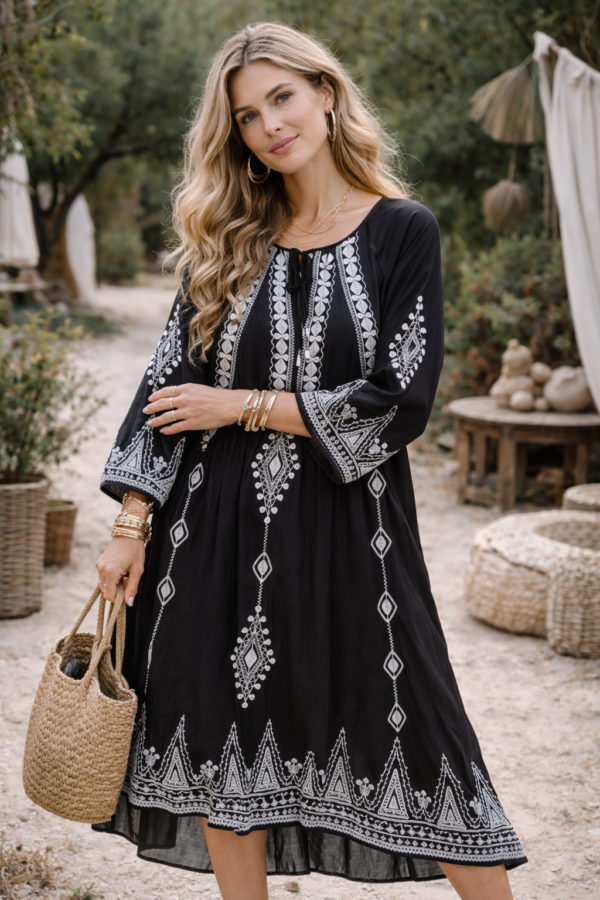 The Midnight Solstice Embroidered Dress2 The Midnight Solstice Embroidered Dress