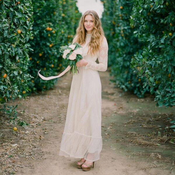Timeless Grace Victorian Long Sleeve Lace Wedding Dress