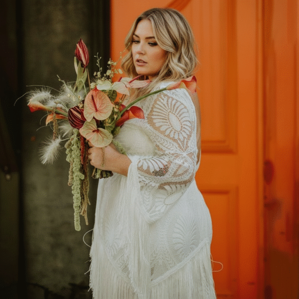 ai_technology_icon_set_swapped Desert Romance Fringe Lace Wedding Dress