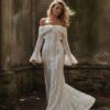 photo_1781371893_8349 The Golden Hour Gown — Off Shoulder Lace Wedding Dress with Bell Sleeves
