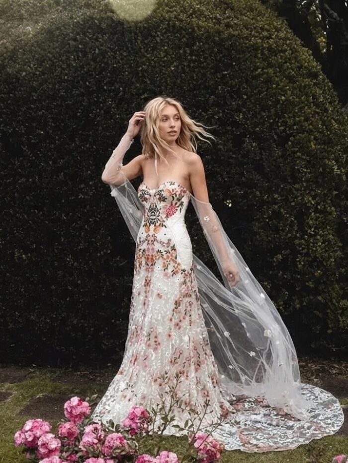 Blooming Vows Embroidered Wedding Dress
