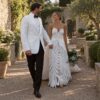photo_1790666034_6139 Puglia Frond — Guipure Lace Boho Wedding Dress in Leaf Appliqué – Spirit & Rebel