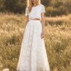 photo_1791363018_7498 The Primrose Set — Lace Crop Top Wedding Dress with Short Sleeves – Spirit & Rebel