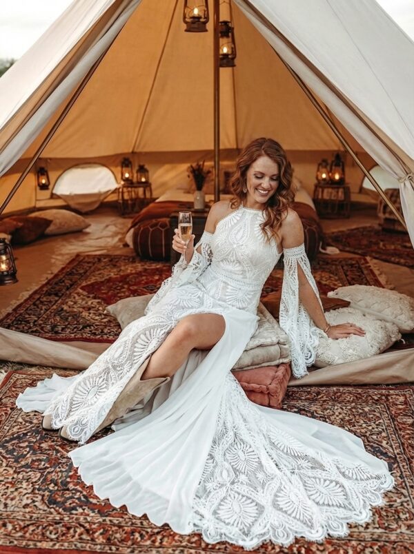 spirit_canvas_tent_intimacy Western Boho Wedding Dress with Detachable Flare Sleeves