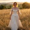 spirit_golden_hour_meadow_stride_front_view (2) Provence Bow Corset Off-Shoulder Wedding Gown