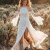 spirit_sagebrush_drift (1) Western Boho Wedding Dress with Detachable Flare Sleeves