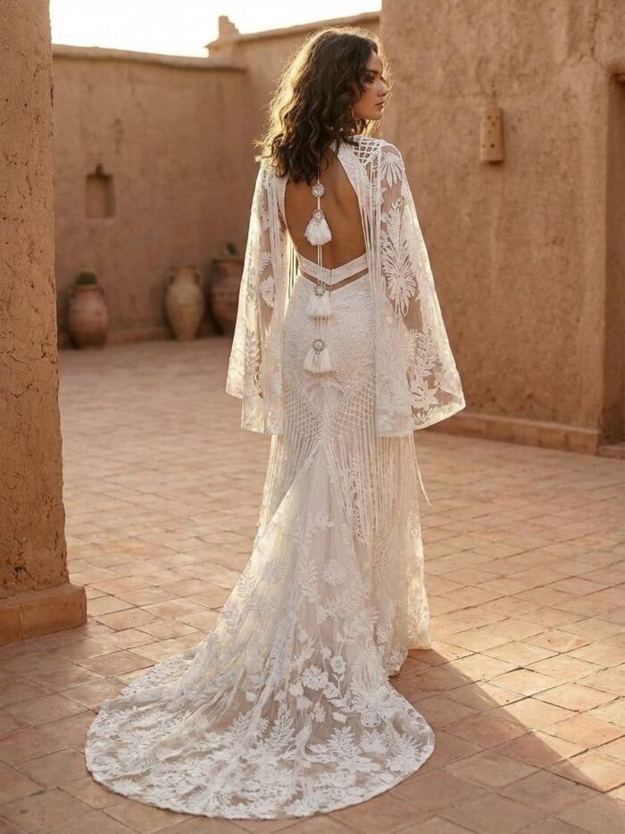 The Open Range Bride - Western Lace Wedding Dress