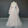 ai-edited-1772918914073-1 Romantic Pink Embroidered Bridal Gown with Floral Accents