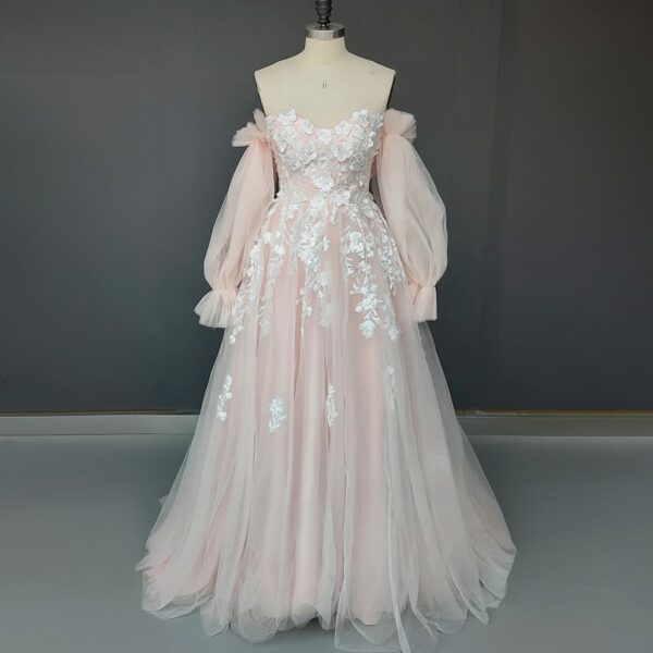 ai-edited-1772918914073-1 Romantic Pink Embroidered Bridal Gown with Floral Accents
