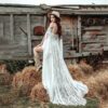 ai-edited-1772993447539-1 Western Boho Wedding Dress with Detachable Flare Sleeves