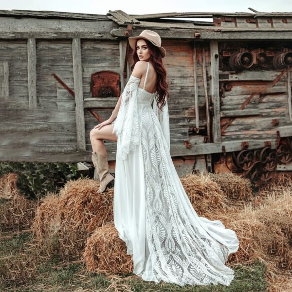 ai-edited-1772993447539-1 Western Boho Wedding Dress with Detachable Flare Sleeves
