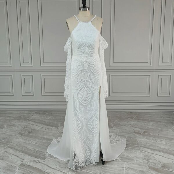 ai-edited-1772993457201-5 Western Boho Wedding Dress with Detachable Flare Sleeves