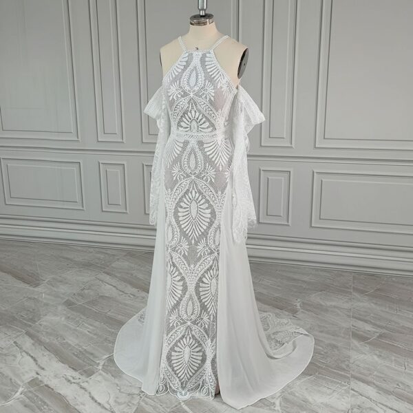ai-edited-1772993472509-13 Western Boho Wedding Dress with Detachable Flare Sleeves