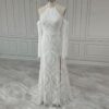 ai-edited-1772993498854-27 Western Boho Wedding Dress with Detachable Flare Sleeves