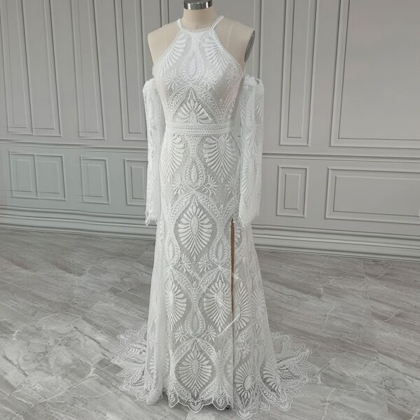 ai-edited-1772993498854-27 Western Boho Wedding Dress with Detachable Flare Sleeves